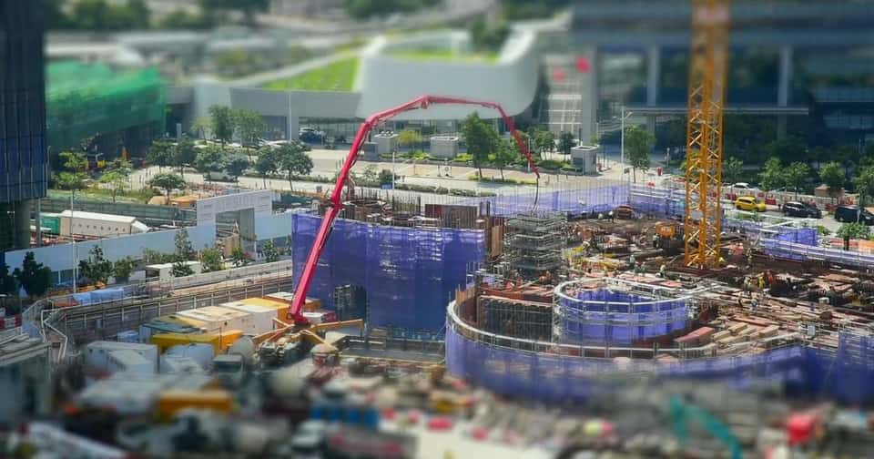 Chantier filmé en accéléré